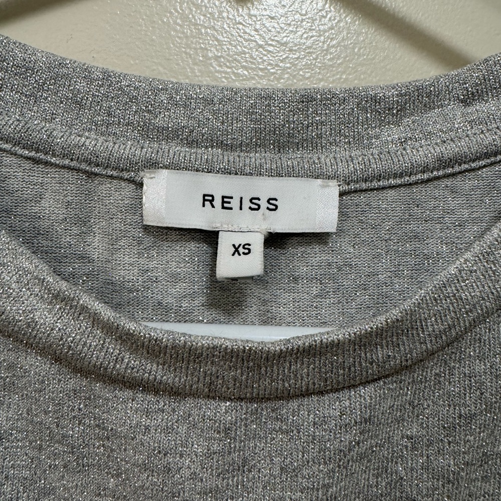 Reiss Gray Sparkly Sleeveless Top - Picture 2 of 5